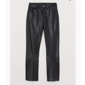 H&M FAUX LEATHER PANTS HIGH RISE